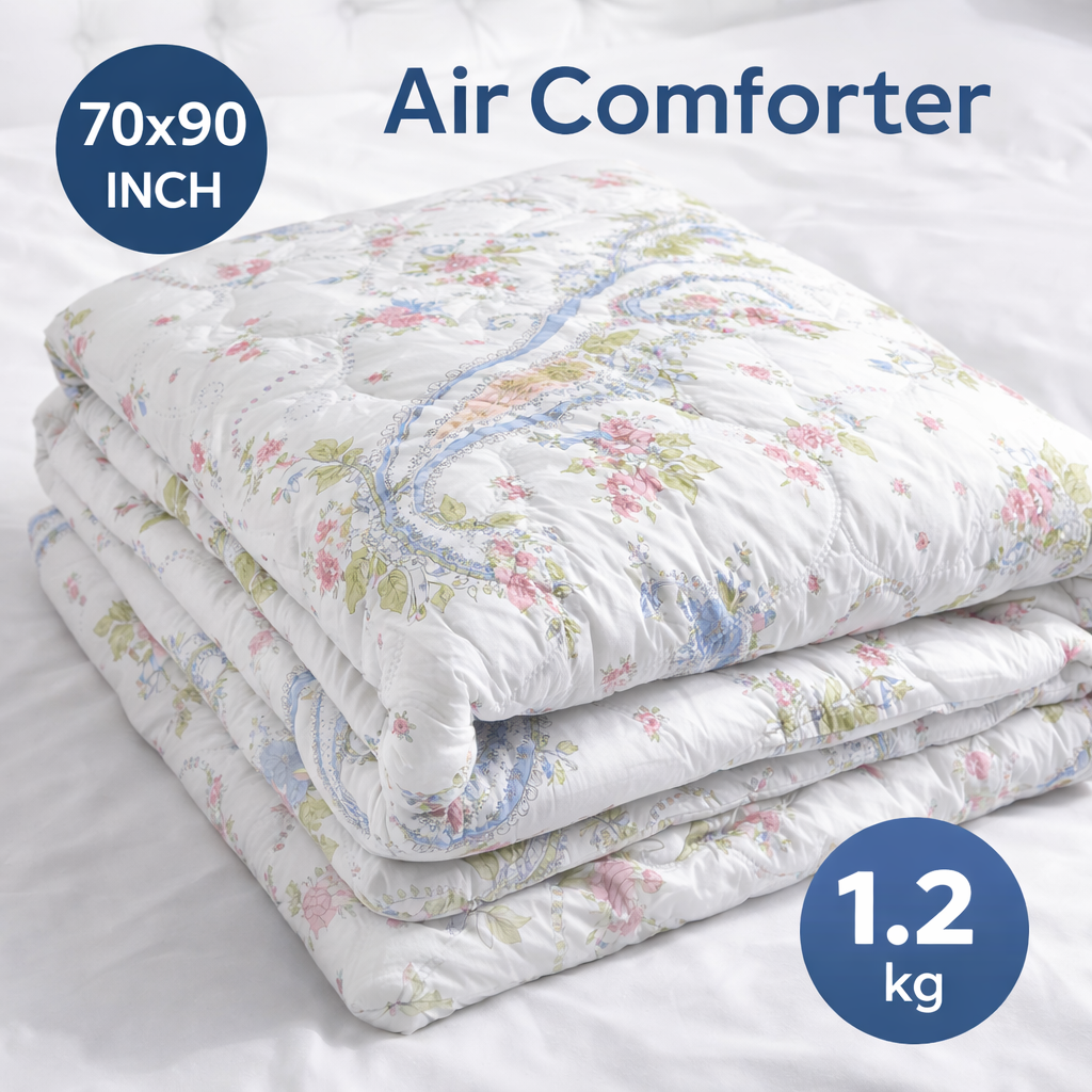 CloudX AC Comforter | 70×90 Inch Double Bed Quilt | Supersonic | 1100 GM Ultra Soft Microfiber | Lightweight All-Season Blanket for AC Rooms | Reversible Comforter