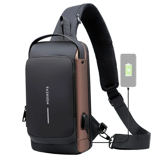 Waterproof Anti-Theft Sling & Backpack | USB Charging, Stylish & Secure for Men & Women