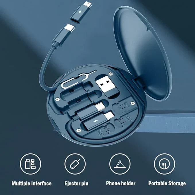 8-in-1 Fast Charging Cable Kit -USB-C, Lightning & Micro USB