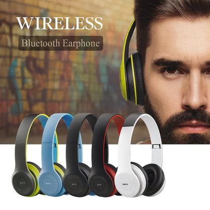 Foldable Wireless Bluetooth Headphones with Built-In Microphone | Stereo Sound