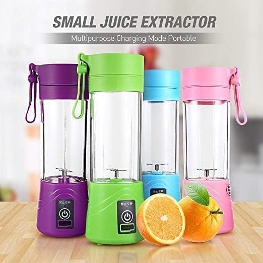 BlendX Portable Blender | 380ML USB Rechargeable Mini Juicer | 6 Stainless Steel Blades | Personal Smoothie Maker for Shakes, Juice &amp; Protein | Lightweight Travel Blender | Multi Colour