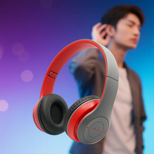 Foldable Wireless Bluetooth Headphones with Built-In Microphone | Stereo Sound