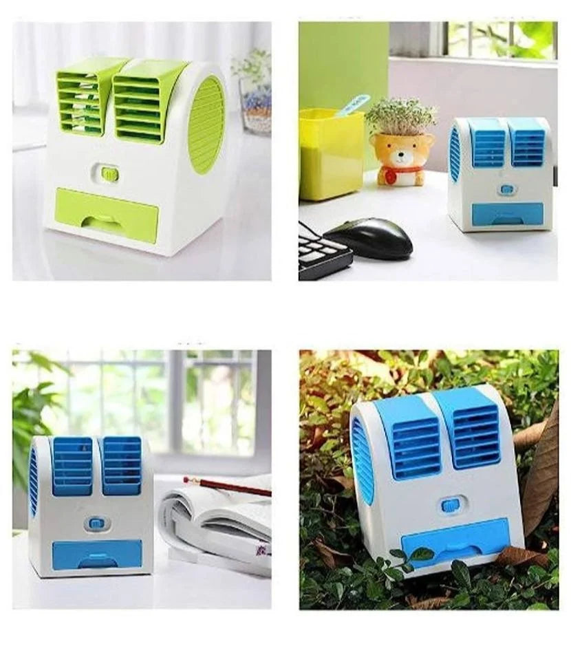 Mini USB Air Cooler Fan with Ice & Fragrance Option | Portable Personal Cooling Fan for Car, Office & Home |  Color may vary