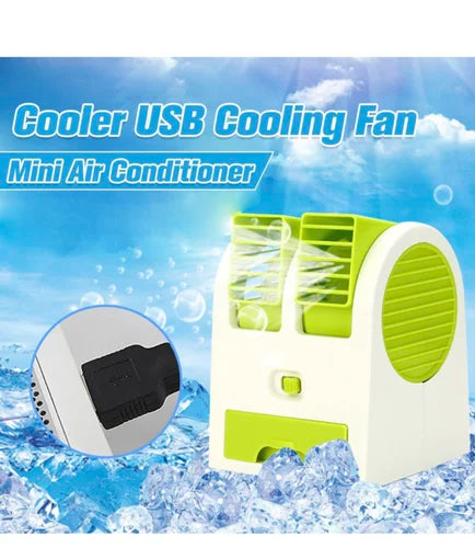 Mini USB Air Cooler Fan with Ice & Fragrance Option | Portable Personal Cooling Fan for Car, Office & Home |  Color may vary